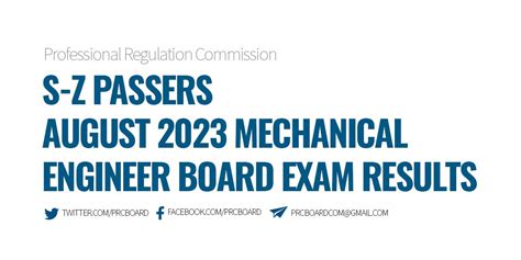 mechanical engineering board exam august 2023